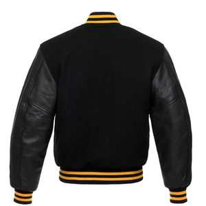 Varsity Jacket for Men High Quality OEM Custom Leather Sleeve Chenille Embroidery Bomber Flight Chicago jackets - Product Image 3