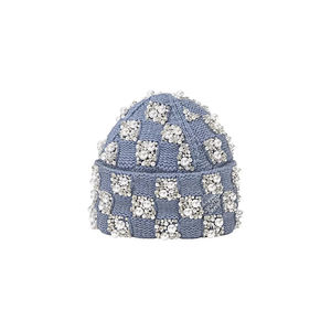 หมวกบีนนี่ไหมพรมแท้ 100% ดีไซน์ประดับคริสตัลแบบกำหนดเอง รุ่นใหม่ล่าสุด พร้อมบริการสกรีนโลโก้และบริการ OEM - Product Image 4