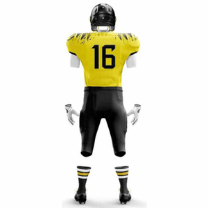 Uniforme de football américain pour hommes, sublimation personnalisée, manches courtes, séchage rapide, vente en gros 100% polyester - Product Image 2
