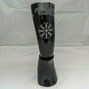 Corne à boire naturelle Viking de haute qualité avec support, en corne de buffle, sculptée à la main, pour cadeau d'affaires unique, accessoire pour boire de l'eau - Product Image 4