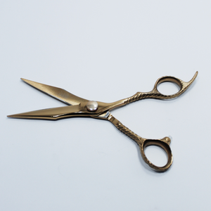 Tijeras de peluquero de color dorado de estilo profesional para belleza y cuidado personal - Product Image 6