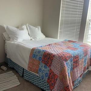 100% couette en coton organique Mulmul doux et confortable motif solide jeté en lin fait à la main en Inde Style moderne - Product Image 2