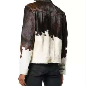 Veste en cuir denim en cuir de vache personnalisée pour hommes |   Vestes en cuir de cow-boy personnalisées en cuir de vache sur peau | - Product Image 3