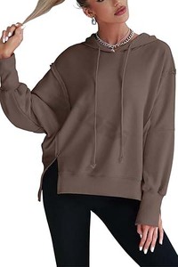Ropa deportiva informal de talla grande para mujer, sudaderas con capucha de algodón suave con técnicas bordadas y lavadas para capas durante todo el año - Product Image 5