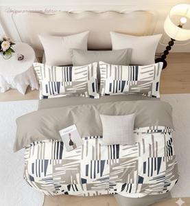 Juego de Ropa de Cama HomeLuxe Queen, Tejido de Microfibra de Poliéster, Resistente a la Decoloración, Ligero, Ultra Suave, Diseño Geométrico Moderno - Product Image 3