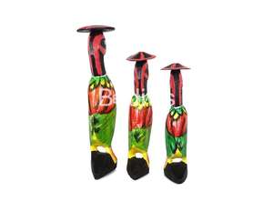 Lot de 3 figurines de canard colvert en bois peint, décoration intérieure/extérieure personnalisable, vente en gros - Product Image 4