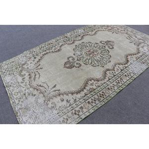 Alfombra Vintage Grande de 5x8.5 pies, Alfombra Turca, Alfombra Floral Verde - Product Image 2
