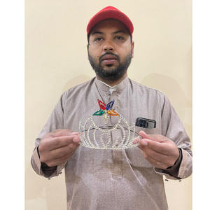 Masonic Freemason 5 <b>STARS</b> OES GOLD TONE Rhinestones O.E.S Adjustable CROWN Customize Color Logo Provincial <b>Star</b> Best Quality - Product Image 5