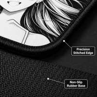 Tapis de souris de jeu Anime personnalisé, tapis de bureau Esports antidérapant, surface lisse, suivi précis au niveau des pixels