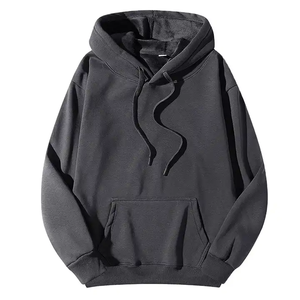 Sweat-shirt à capuche uni pour femme, 100% coton tricoté, décontracté, pour l'automne, avec poches avant, coupe classique - Product Image 4