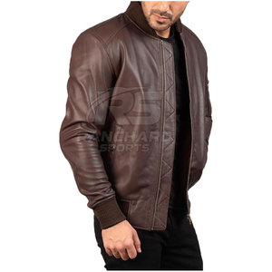 Chaqueta Bomber Clásica de Cuero Suave, Prenda Cálida y Moderna, Chaqueta Bomber de Cuero Vintage, Estilo Casual y Moderno para el Día a Día - Product Image 4