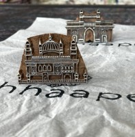 Stempel Cetak Kayu Masjid Ukiran Tangan |   Cetakan Blok Tekstil India