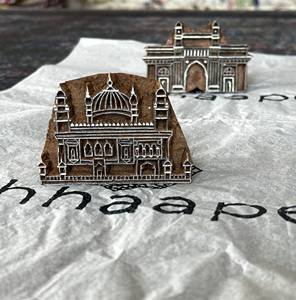 Sello de Impresión en Bloque de Madera Tallado a Mano con Diseño de Mezquita |   Impresión Textil India en Bloque - Product Image 4