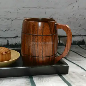 인도에서 손잡이와 사용자 정의 에코 친화적 인 나무 차 와인 컵 커피 머그