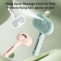 Brosse électrique de toilettage pour animaux de compagnie avec réservoir d'eau peigne de massage par pulvérisation facile à épiler pour chats et chiens