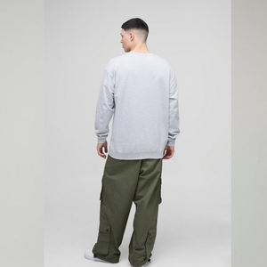 LOGO Print Pullover 400 Gsm Heavy Oversize Fleece Cotton Street Trend Green Crewneck Pullover Sudaderas Hombres - Product Image 6