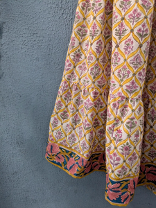 Falda de algodón indio Faldas floral de algodón estampadas a mano - Product Image 3