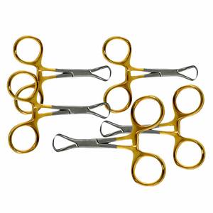 คีมหนีบผ้าเช็ดตัวสีทองครึ่ง3.5นิ้วคีมผ่าตัดสำหรับใช้ในโรงพยาบาล - Product Image 3