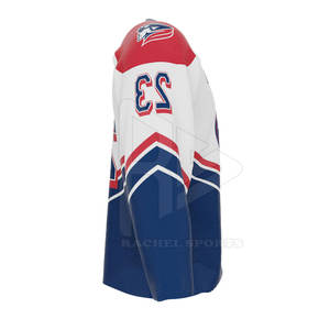 Jersey de Hockey sobre Hielo Transpirable de la Mejor Calidad, 320g, Hecho 100% de Poliéster, Colores Personalizados, Servicio OEM Disponible - Product Image 5