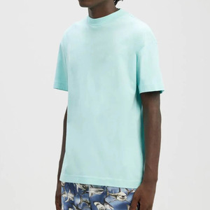 T-shirt lourd conception personnalisée vierge 100% coton col rond hommes couleur unie t-shirts - Product Image 3