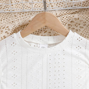 ชุดเด็กแฟชั่นเด็กผู้หญิงอายุ6-12ปี, เซ็ตกางเกงขาสั้นแขนกุดสำหรับฤดูใบไม้ผลิฤดูร้อน - Product Image 4