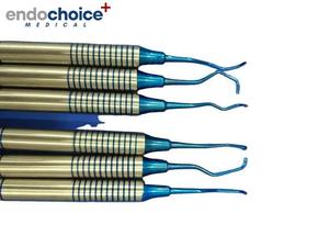Lot de 7 curettes parodontales en acier inoxydable de haute qualité pour le nettoyage des dents Instruments dentaires - Product Image 4