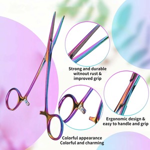 Pince à pêche dentelée en acier inoxydable de qualité supérieure personnalisée, ensemble de 12 pièces, outil de toilettage pour animaux de compagnie multifonctionnel, outil de pointillage à crochet - Product Image 5