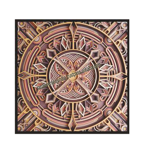Panneau de décoration murale en bois gravé multicouche à motif scénique moderne de vente chaude pour hôtel ou décoration intérieure - Product Image 2