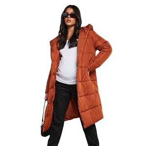 Vestes longues personnalisées OEM en gros pour femmes grandes tailles, avec capuche et multiples poches, pour l'hiver, design uni - Product Image 1