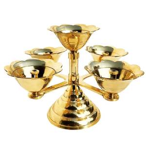 Lampe à huile Akhand Diya pour la salle de prière du Mandir, Deepam traditionnel en laiton pour Diwali, Navratri, décoration de la maison - Product Image 4