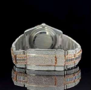 Reloj de Diamantes con Incrustaciones de Oro de Alta Calidad para Hombre, Joyería Personalizada Disponible a Precio de Descuento - Product Image 4