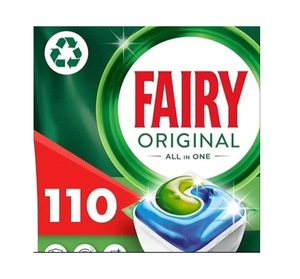 Tabletas de lavavajillas todo en 1 Fairy Bulk, tabletas de lavavajillas Fairy, 110 tabletas - Product Image 1