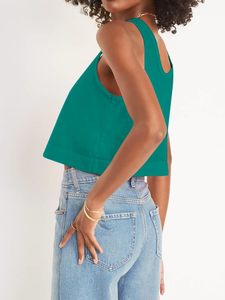 เสื้อครอปสตรีเสื้อครอปแขนกุดลำลองทรงหลวมเสื้อออกกำลังกายเล่นโยคะ - Product Image 2