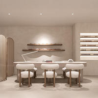 Meuble de salon, présentoir de parfums, présentoir de parfums, comptoir de réception, équipement de salon de beauté, présentoir-caisse, étagère, lit de salon