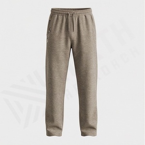 Pantalon large droit personnalisé, coupe ample, en jersey de polyester, pantalon de survêtement pour homme, plissé, ample, pantalon de survêtement pour homme, vente en gros - Product Image 1