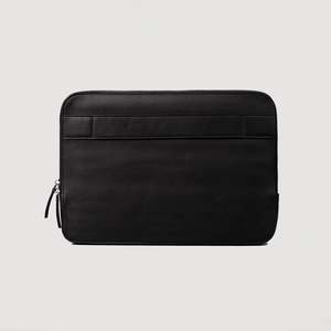 Housse pour ordinateur portable Baxter 17 pouces, fine, en cuir PU avec doublure en feutre doux, fermeture éclair, portable, style simple - Product Image 3