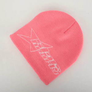 Gorro de invierno de Jacquard acrílico de alta calidad Unisex, jersey con logotipo OEM personalizado, gorro deportivo de punto con calavera cálida para viajes - Product Image 5