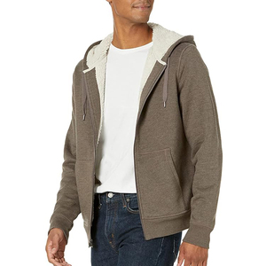 Veste à fermeture éclair épaisse et lourde du fabricant personnalisée sweat à capuche zippé 100% coton éponge française impression numérique automne nouveauté - Product Image 2
