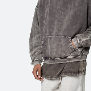 Nouveauté en vente chaude, sweat-shirts à effet délavé pour hommes, style unique, respirant, sweat-shirts à effet délavé de haute qualité - Product Image 5