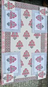 Luxurious Hand Block Woven Cotton Table <b>Runner</b> Beautiful Indian Design Floral Pattern for Outdoor Parties Weddings Home Decor - Product Image 2