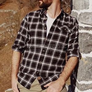 Camisa de Cuadros de Algodón de Alta Calidad para Hombre, Moderna, con Botones, Ideal para Camisa y con Logotipo Personalizado - Product Image 4
