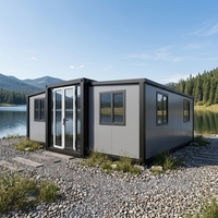 Maison portable moderne pliable avec système à double aile |   Tailles et designs personnalisés disponibles