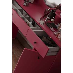 Harmony Modern Eco-Friendly Foldable Dressing Table with Removable Mirror Two Drawers <b>Vanity</b> Desk Bedroom <b>Makeup</b> Set - Product Image 3