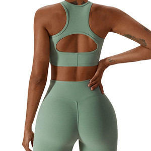 สปอร์ตบราผ้าสแปนเด็กซ์ซับเหงื่อพร้อมพิมพ์ลายถ่ายโอนความร้อนแห้งเร็วระบายอากาศได้ดี - Product Image 3