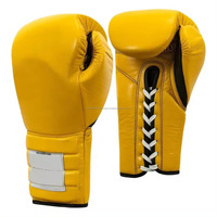 Gants de boxe en cuir de peau de vache véritable personnalisés multicolores durables et confortables pour le combat et l'entraînement professionnels