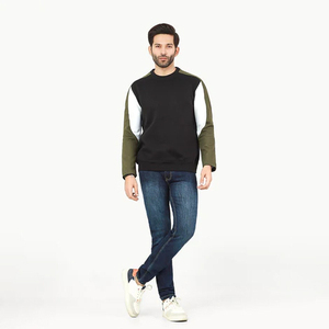Blanc impression personnalisée col rond goutte épaule hommes hiver sweat 500 Gsm polaire 100% coton écologique de haute qualité - Product Image 2