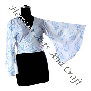 Vêtements de plage haut de bikini en coton-Boho Fashion Tietop-haut de bikini indien à nouer-hippie mode réversible haut à nouer Bikini - Product Image 3