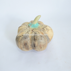 Décoration de table artisanale en bois naturel en forme de citrouille pour la maison, design artistique moderne, ornement d'anniversaire - Product Image 4