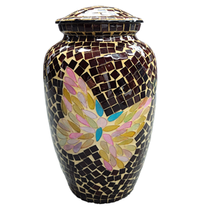 Urna de cremación de mariposa con decoración de mosaico, diseño único, ataúd de Metal sólido, urnas para cenizas humanas para adultos para servicios funerarios - Product Image 4