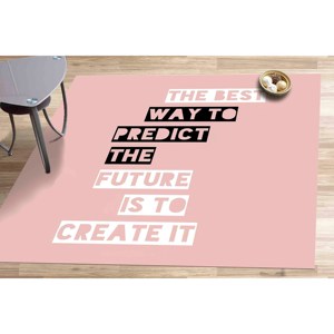 Alfombra Rosa Motivacional: Alfombra Decorativa Antideslizante, con Pelo Suave - Product Image 5